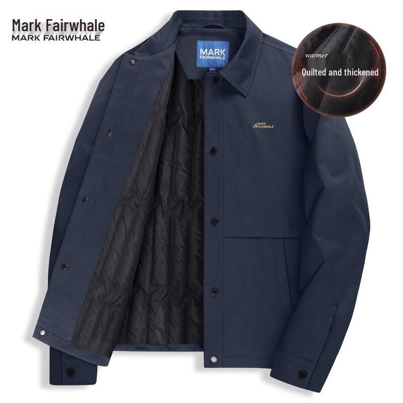 Mark Fairwhale Men's Lapel Windproof Casual Jacket
