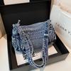 Women's bag new denim lazy style retro shoulder backpack travel mother bag mother-in-law messenger bag
