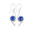 Natural Lapis Lazuli Gemstone 925 Sterling Silver Handmade Elegant Drop Earrings 2.00" For Women EE-53-35