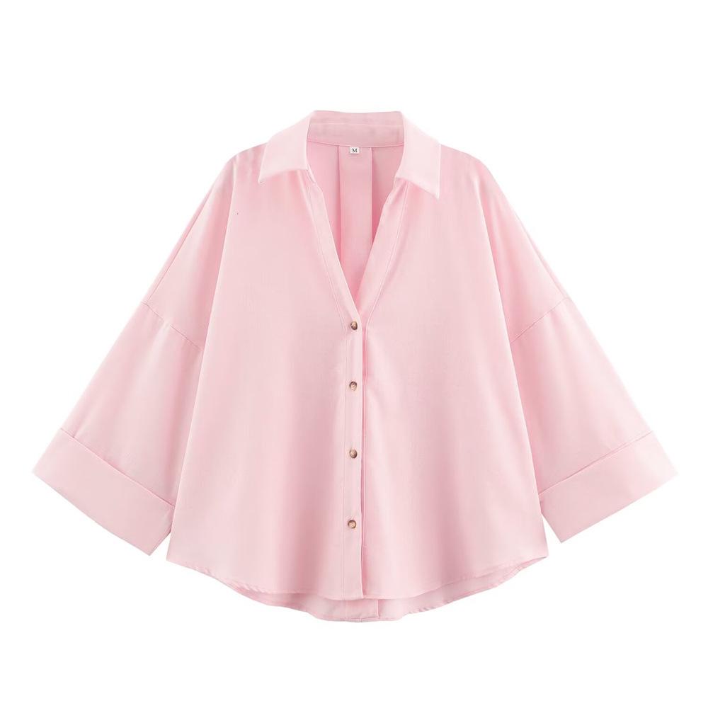 Summer 2025 Women's Slimming Linen Striped Long-Sleeve Shirt
