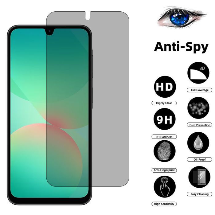 Tempered Glasses - Booling - for Samsung Galaxy A26 5G - Anti-Spy - Shockproof - Scratch-Resistant