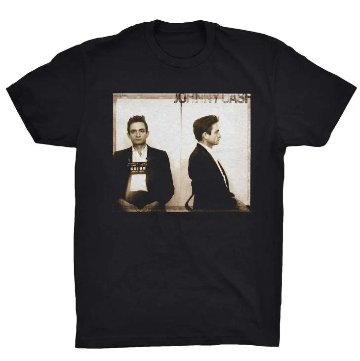 Johnny Cash T-Shirt. Johnny Cash Mugshot. Music T-shirt. Graphic Tee L