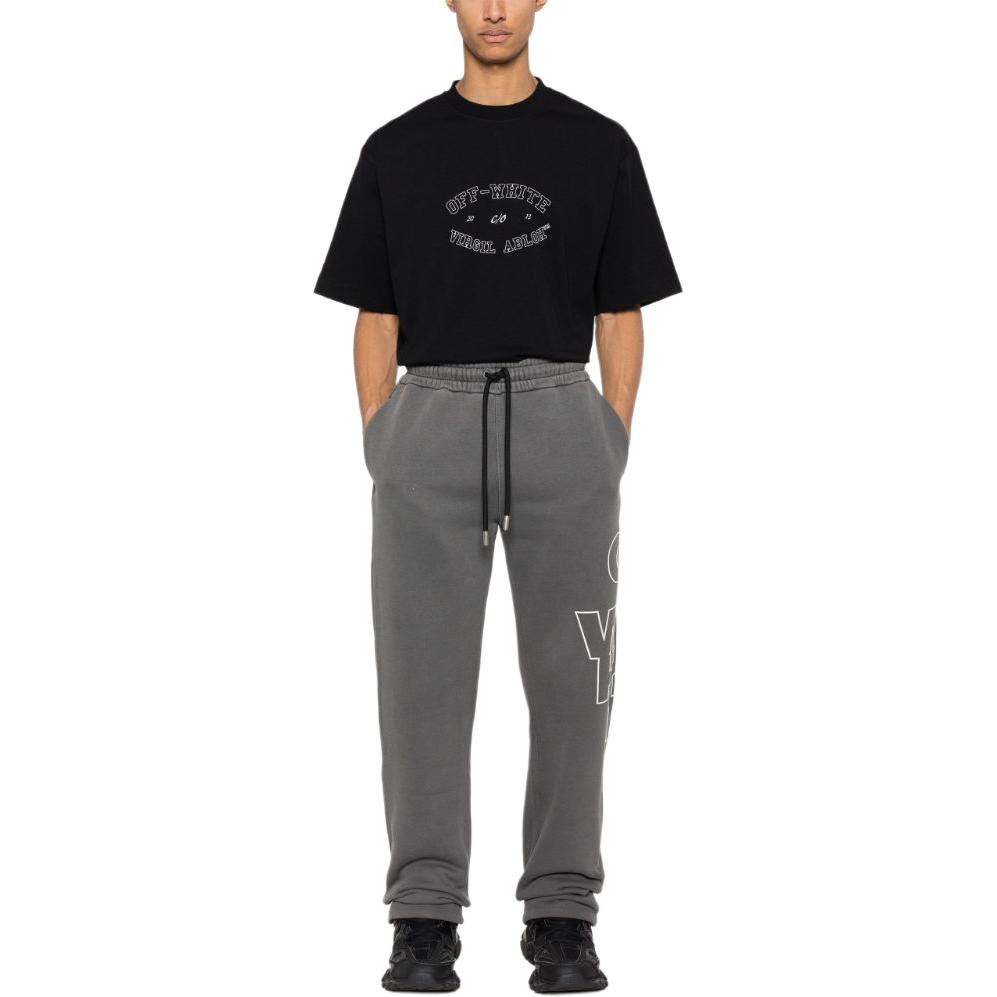 OFF WHITE Logo Printed Crewneck T Shirt OMAA120F24JER00M1001