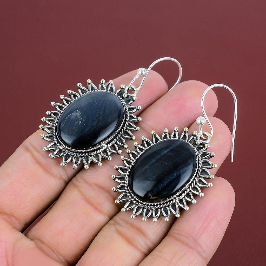 Pietersite Earring Handmade Gemstone Earring 925 Sterling Silver Earring Top Quality Pietersite Jewelry Healing Stone Earrings Gifts For Mom