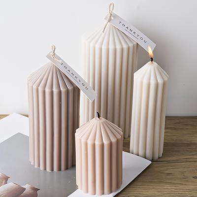 Silikonová forma na válcové svíčky Simply Style, DIY aromatické svíčky, výroba mýdla, pryskyřičná forma, 3D sádrová řemesla, bytové dekorace