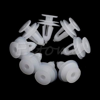 20Pcs White Plastic Rivets Retainer Push Clips 9mm Hole for Car Bumper Fender