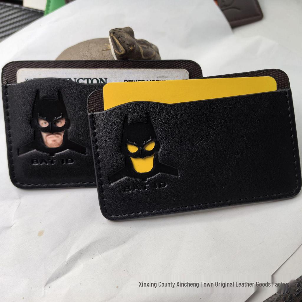 Men's Batman Card Holder Wallet with Multi-Card Slots and Hollowed-Out Design - Short Style