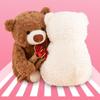 Detachable Rose Bear Plush Toy Romantic Bear Wear Rose Hat Kawaii Bouquet Bear Doll  Gift