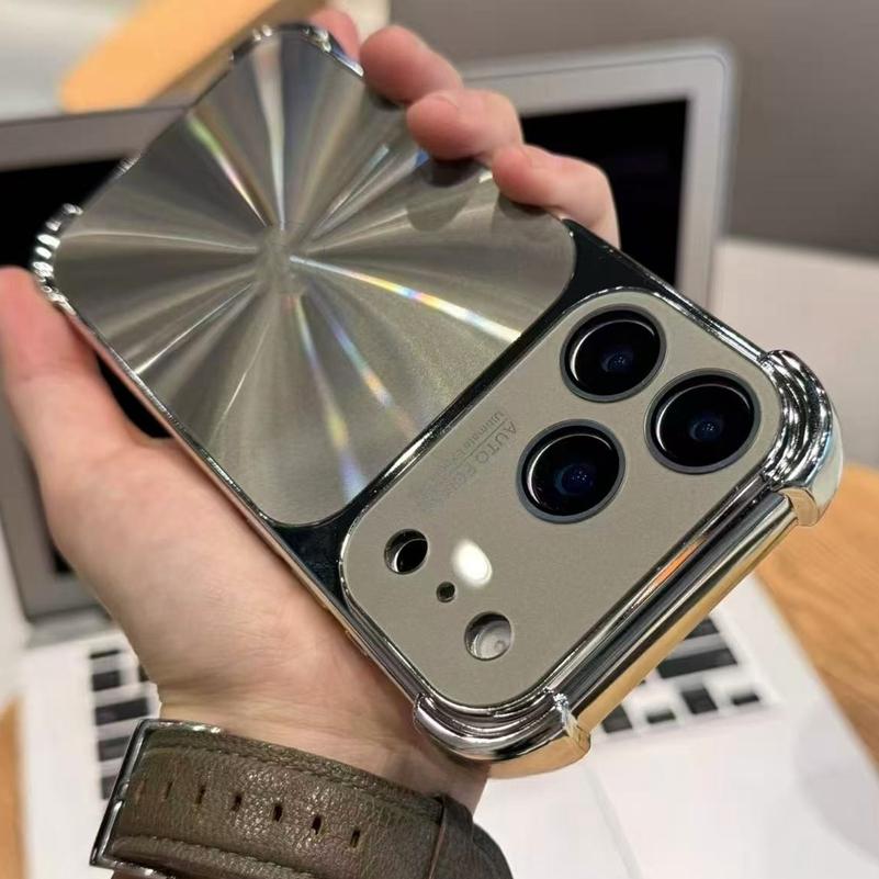 New 6D Colorful Laser Aurora Case For iPhone 13 14 15 16 17 Pro Max Air Soft Bumper Shockproof Glass Camera Hard PC Cover