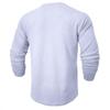 Men's Autumn/Winter Waffle Knit Round Neck Raglan Henley Long Sleeve Base Layer T-shirt