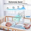 Portable USB Clip-On Fan with LED Lights, 360 Degree Rotate Personal Mini Cooling Fan for Home Office Stroller Camping