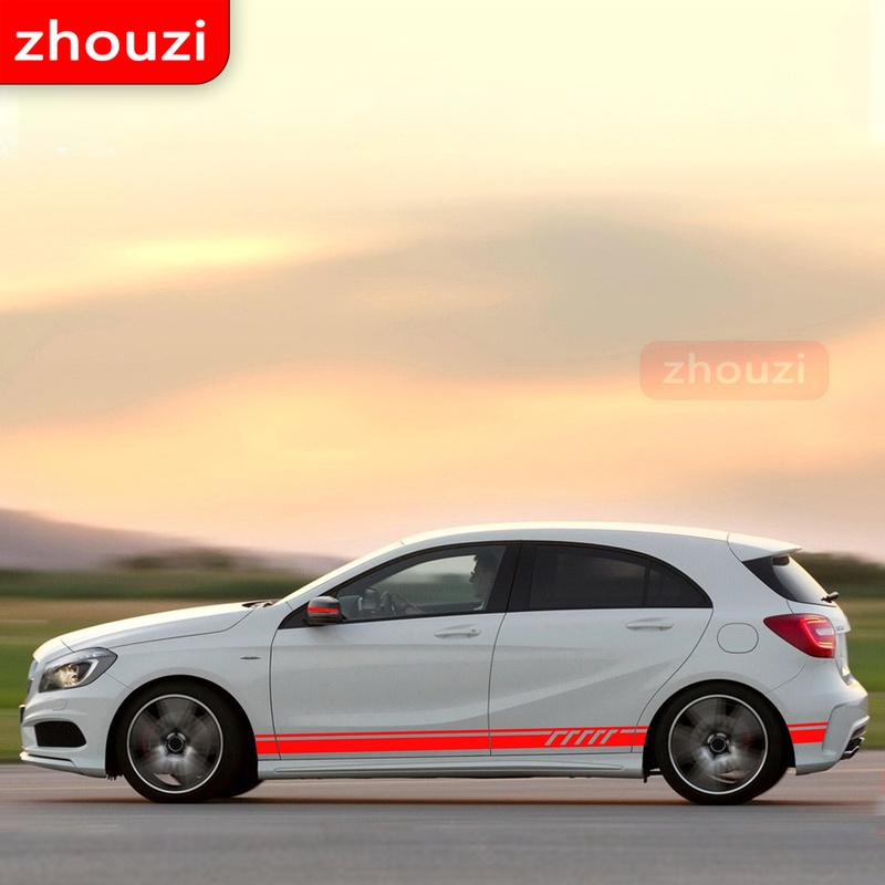 For Mercedes Benz W176 A Class A45 AMG A200 A180- 4 colors Edition 1 Style Side Stripes Top Roof Hood Bonnet Car Decal Stickers