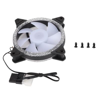RGB Case Fan 120mm Fan Good Heat Dissipation LED Colorful Two Way Installation Chassis Fan for Desktop Computer