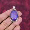 Purple Copper Turquoise Pendant, 925 Solid Sterling Silver Jewelry, Gemstone Pendant, Gift For Her Handmade Dainty Jewelry
