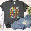 Abc T Shirt Alphabet Animal Kindergarten Teacher Preschool Tops Back To School Tee