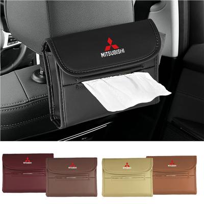Auto-Taschentücherbox Auto-Rücksitz-Taschentuch-Aufbewahrungstasche zum Aufhängen für ASX EVO Lancer EX Montero Mirage Outlander Grandis Pajero