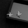 2PCS Windmill Shaped Stud Earrings Fashion Jewelry for Women Men Unisex Gift
