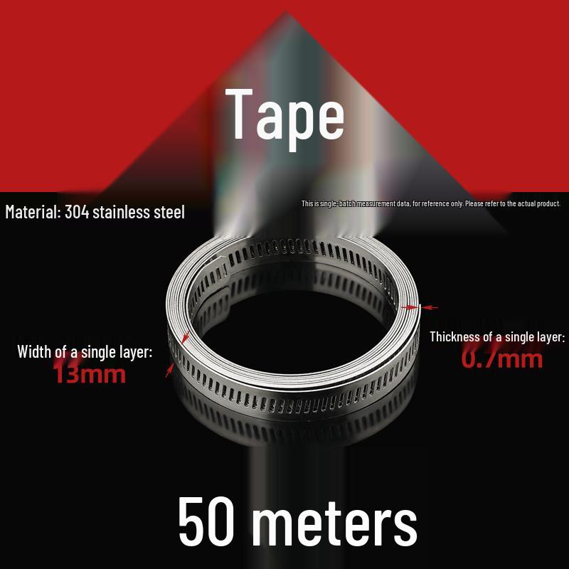 Large 304 Stainless Steel Hose Clamp Band for DIY Pipes