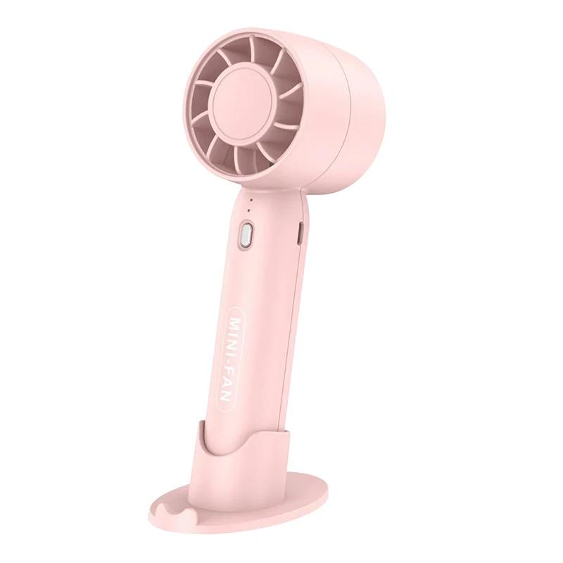 

Портативный мини-вентилятор с воздушным охладителем - Ручной вентилятор с распылителем, перезаряжаемый через USB, с увлажнителем для персонального охлаждения дома/в офисе розовый
