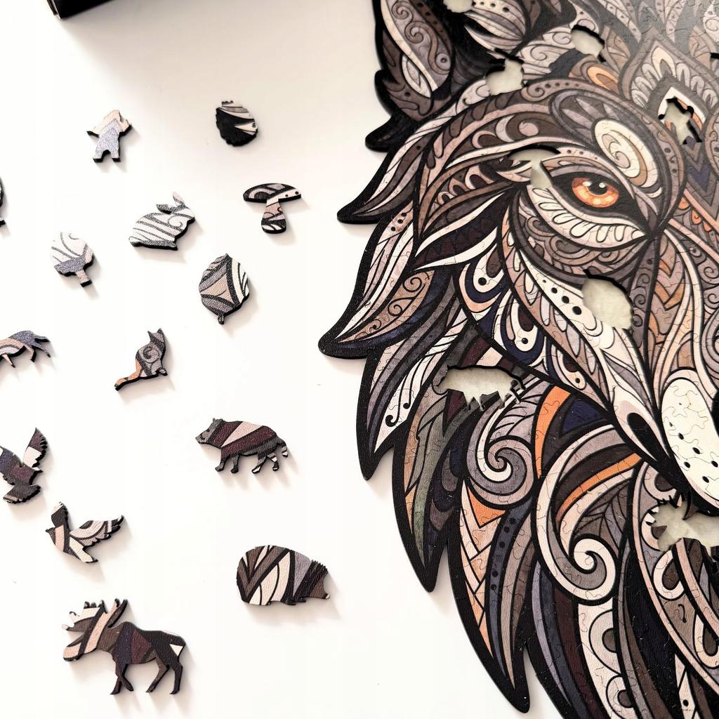 Wooden Puzzle Wandering Wolf XXL | Puzzle Gift For Adults 470