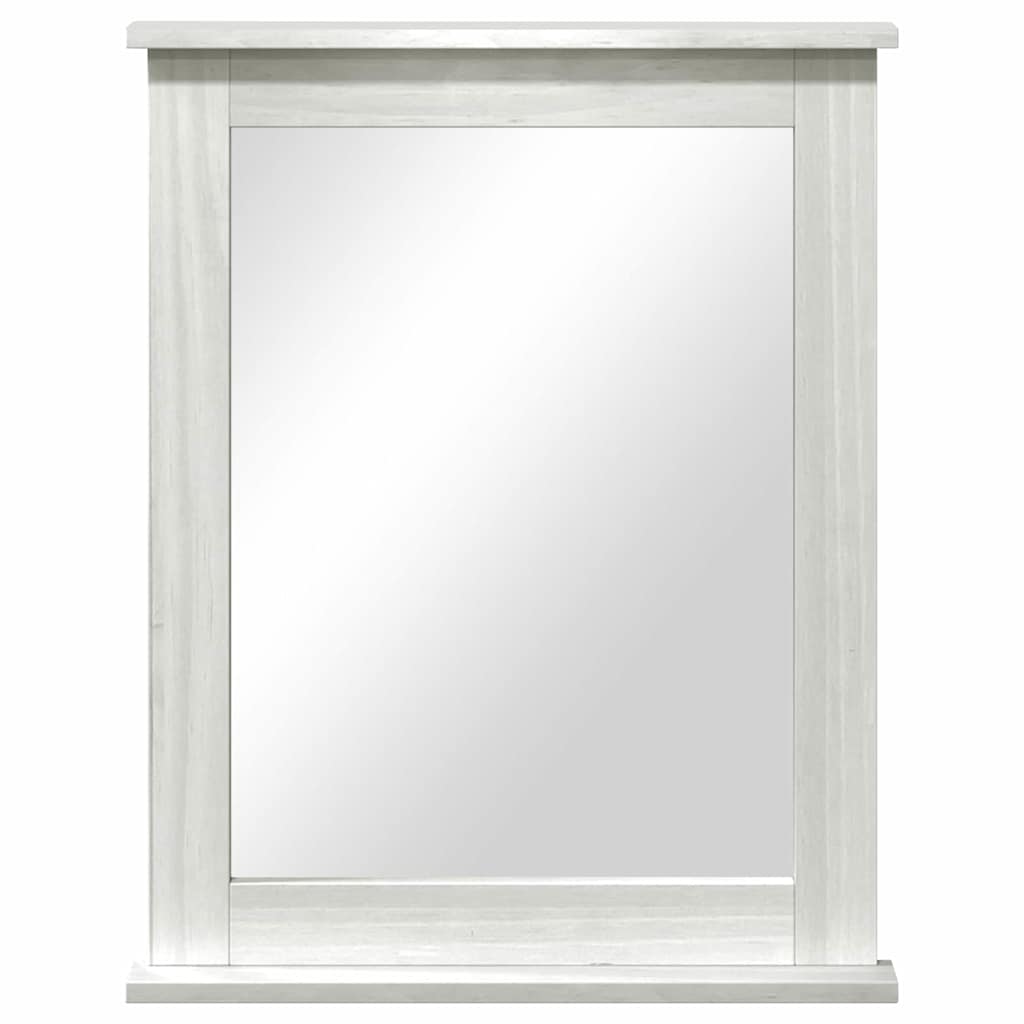 VIGO Mirror Antique White 55.5 x 5 x 70 cm Solid Pine Wood