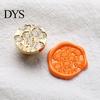 Miniature Seal Stamp Head Lily Floral Brass Wax Head, Cute Plant Themed Engraved Botanical Sealing for Journal Card Gift Wrapping Wedding Invitation