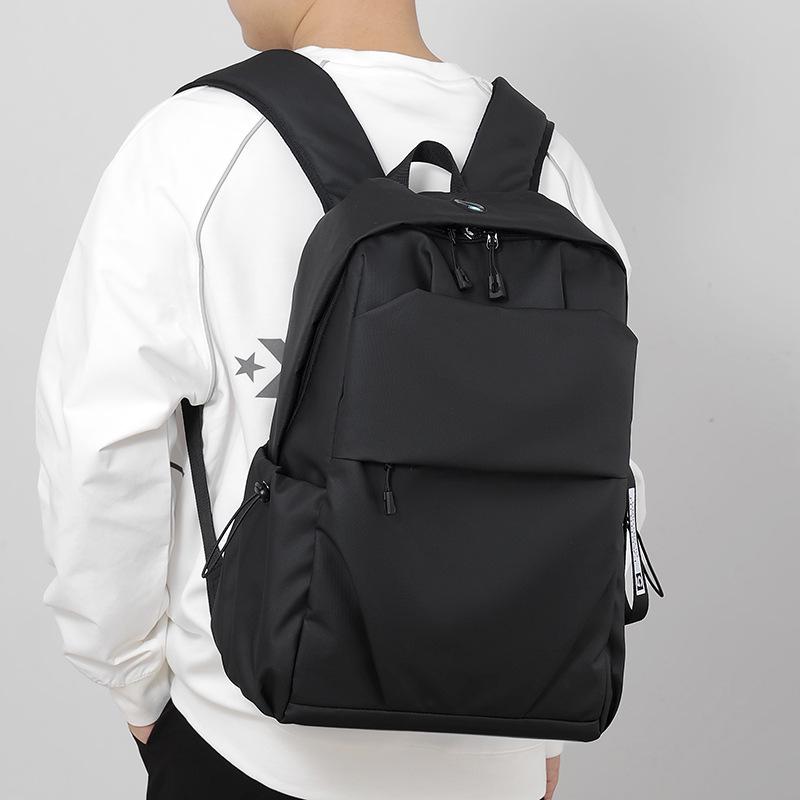 

Men s Large Capacity Oxford Backpack - Waterproof, Pleated Design, Casual School and Travel Bag with Korean Style.