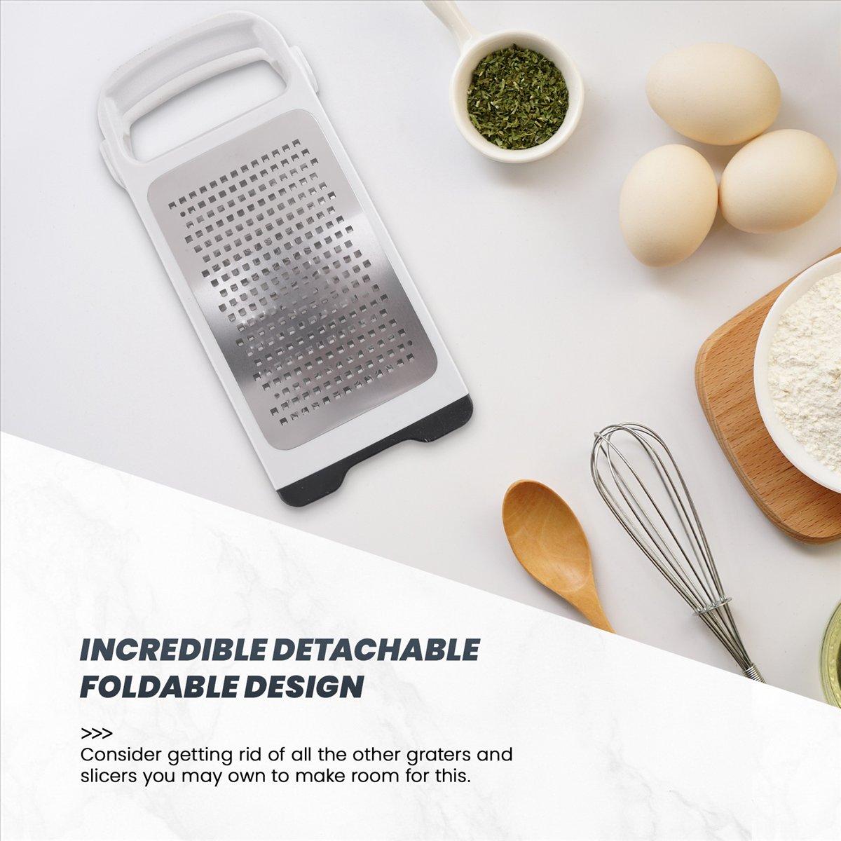 

BHBL Foldable Cheese Graters, Detachable Handheld 2 Sided Ginger Shredder, Good Grip Cutting Board Tool, Kitchen Mini Planer China Mainland