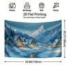Christmas Winter Wonderland Village  Scene Wall Hanging Tapestry Christmas Wall Hanging Tree Wall Hanging Gorgeous Christmas Tree Fireplace Gifts