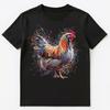 Buntes Farbspritzer Hühnerkunst Grafik Unisex T-Shirt