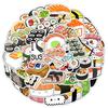 50PCS Sushi Stickers Kawaii Japanese Food Sushi Roll Rice Sticker Waterproof Vinyl Decals for Scrapbook Water Bottles Laptop