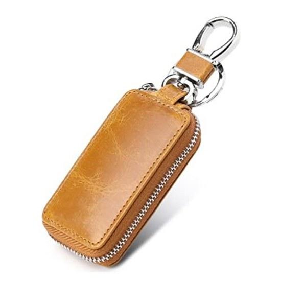 Fogman Key Case Smart Genuine Leather Just Size Chain Ring Compact