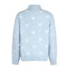 Women's Fashion Chenille Love Sweater Autumn And Winter Half Turtleneck Loose Knitted Sweater