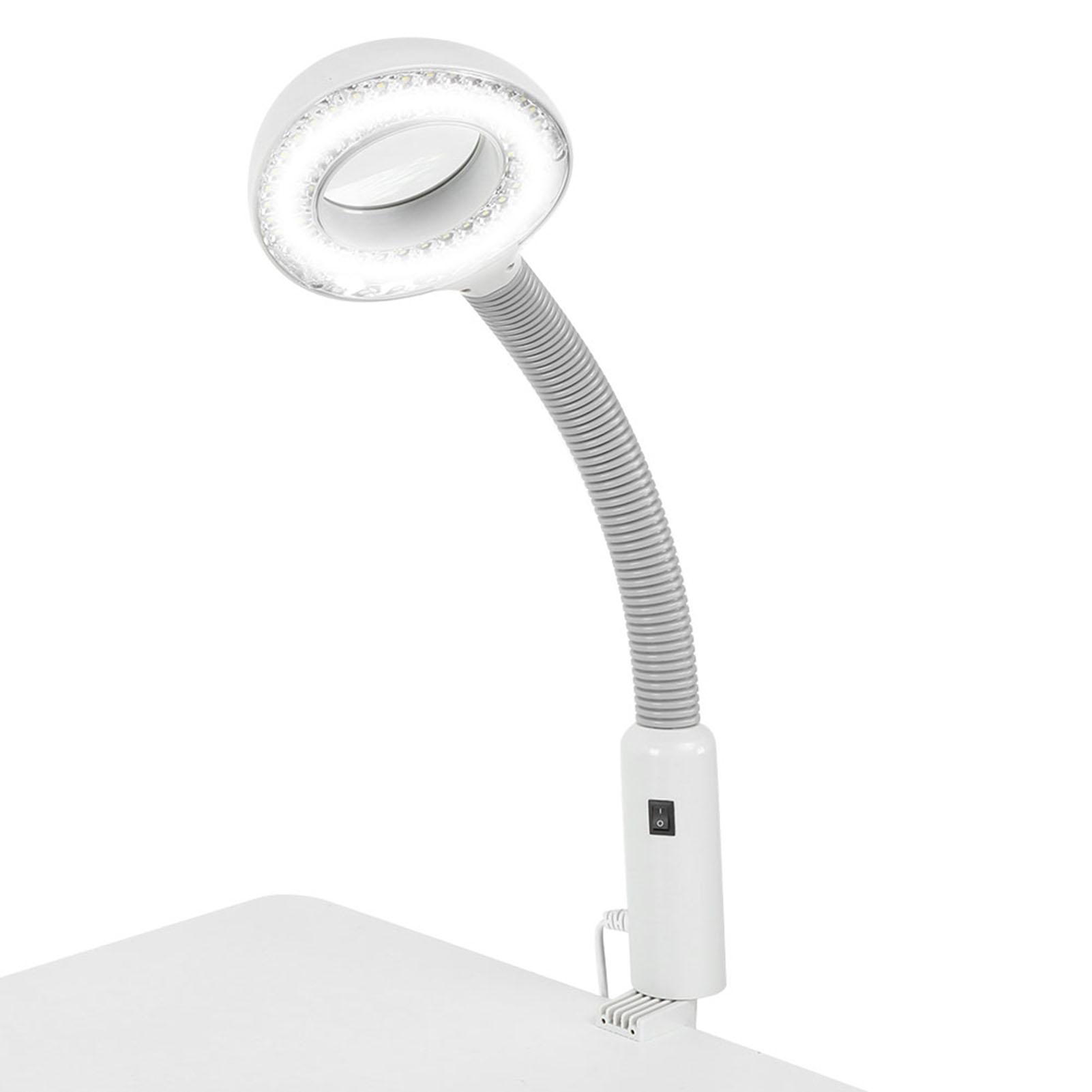 

Портативная USB светодиодная лампа для татуировки, лампа для дизайна ногтей, регулируемая лупа 5X, холодный свет EU Plug