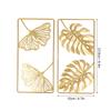 2Pcs Ginkgo Leaf Wall Decor Strong Metal Exquisite Color Widely Used Gold Wall Decor For Bedroom Office Living Room