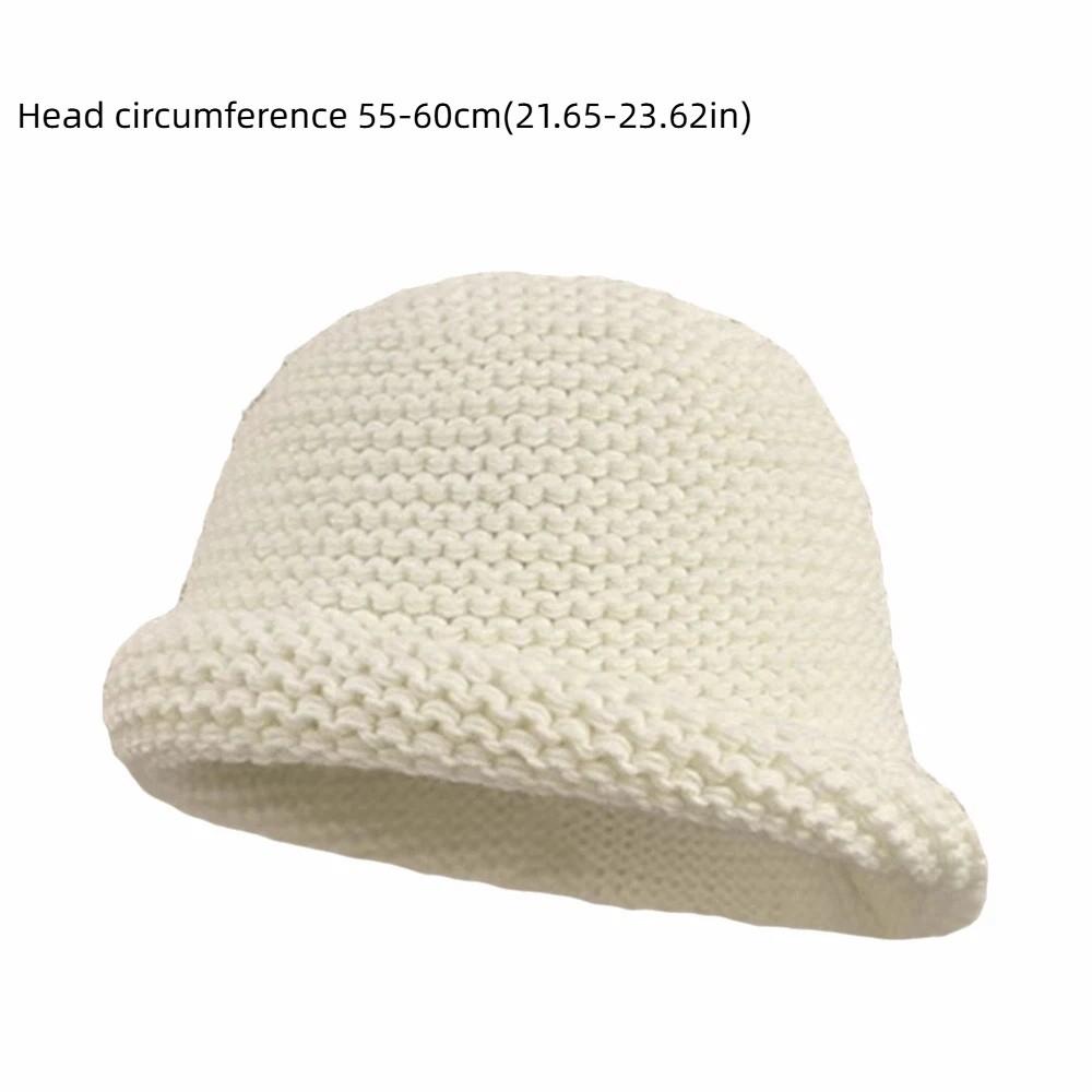 Coarse Knit Knit Fisherman Hat Ear-Protecting Winter Hat Fashion Basin Cap  Autumn and Winter