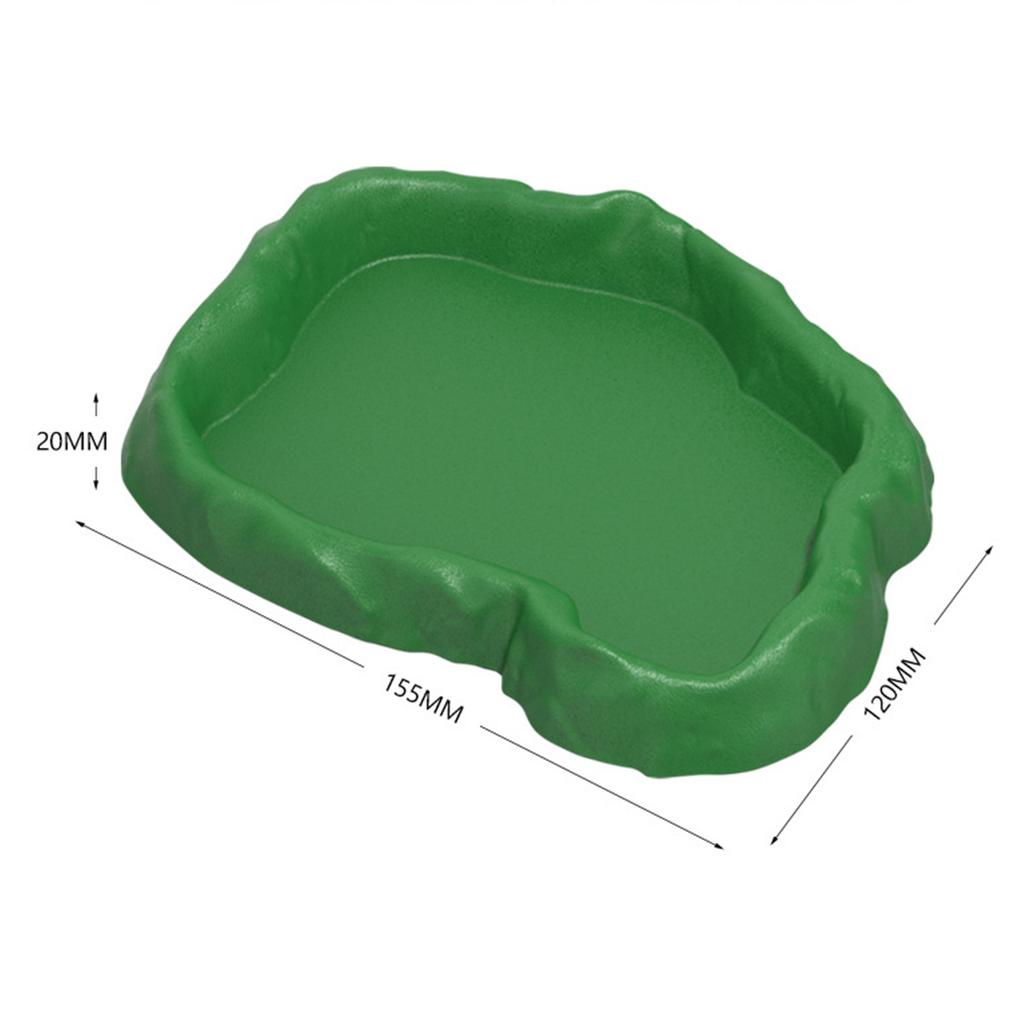 Pet Feeder Bowl Resin Reptile Rock Food and Water Dish Feeder Bowl for Tortoise Lizard Lizard Feeder Reptile Bowl Reptile Feeder