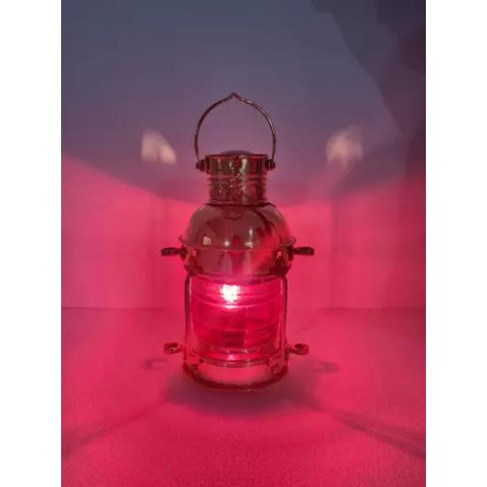 Vintage shiny Brass Electric Red/Green Lamp Maritime Ship Lantern Boat Light Home Decorative