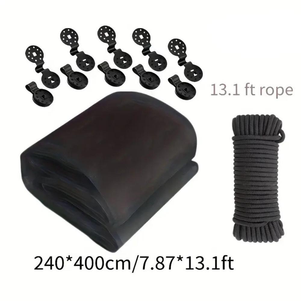

Foldable Plant Protection Netting Reusable Camping Mosquito Net Garden Patio Vegetable Black-240*400cm