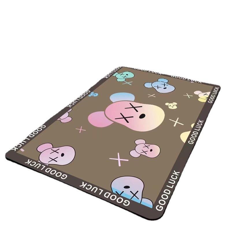 New Morandi Color Bathroom Doormat Balcony Floor Mat Modern Simple Bedroom Living Room Waterproof Leave-in Carpet