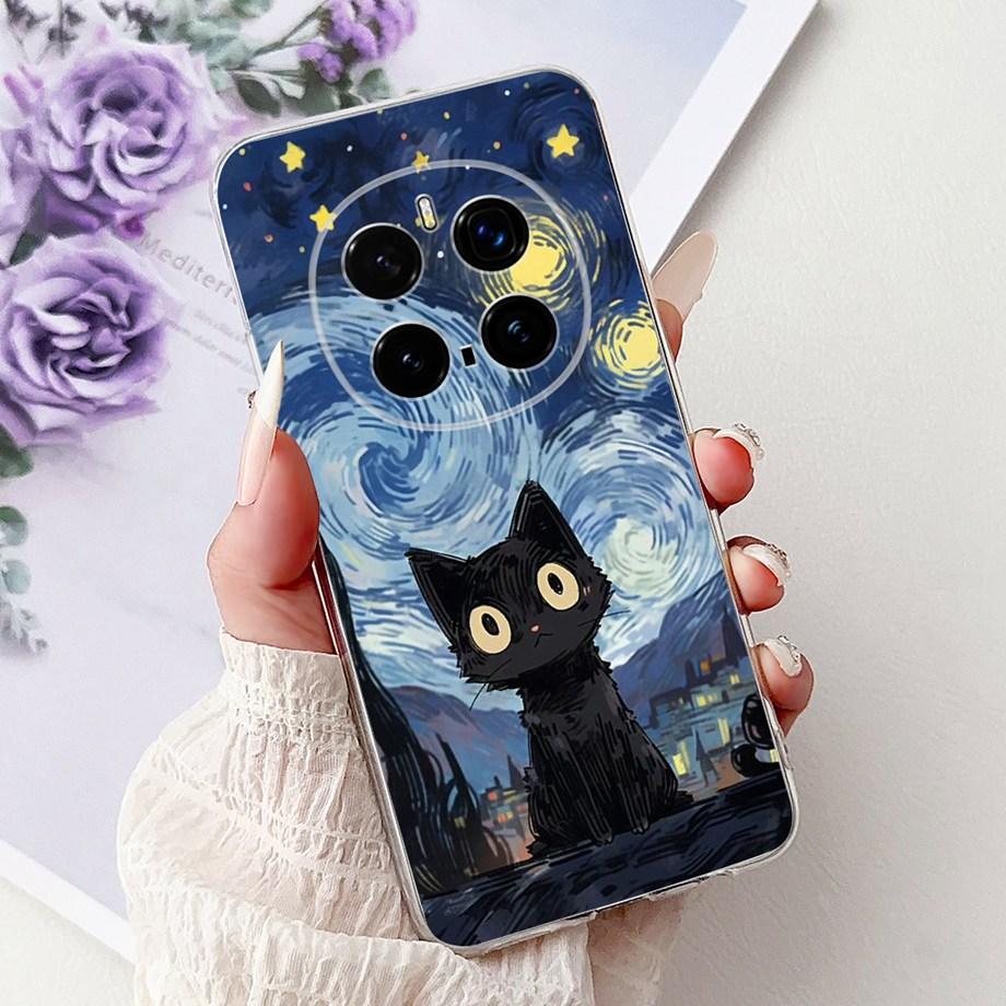 Soft Liquid Silicone Back Cover For Honor Magic 7 Pro Magic6 Lite Magic 5Lite Phone Case Marble Gothic Style Cartoon Clear Coque