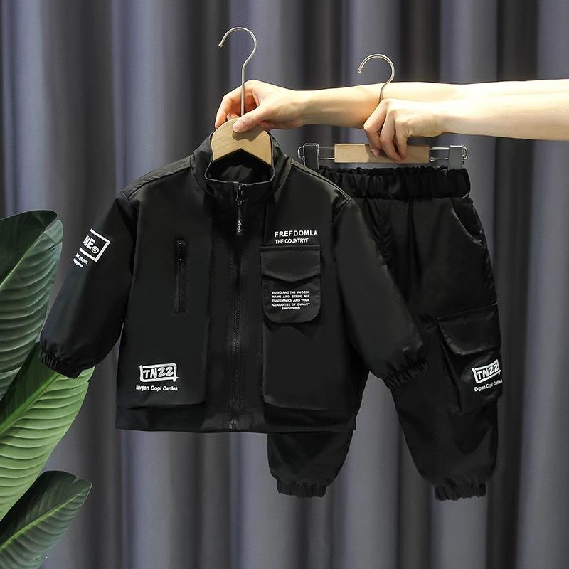 

Детские костюмы, детская весенняя мода, фрид-стрит тулинг, одежда из двух частей, детская мода для мальчиков 150 чёрный