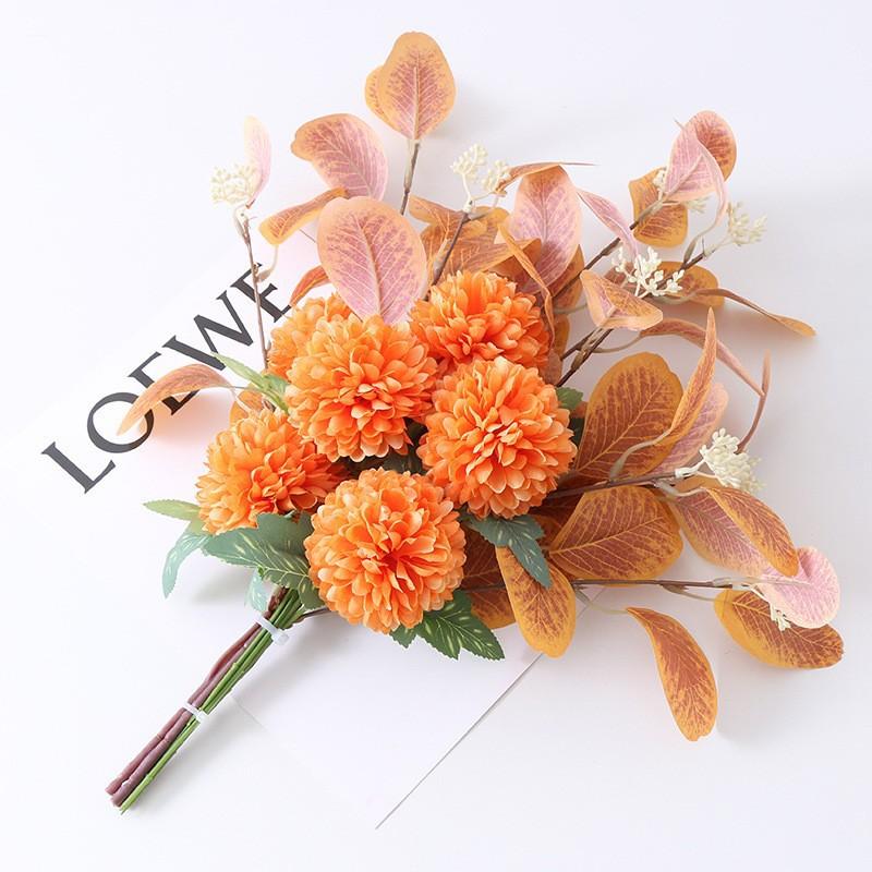 45cm Eucalyptus Artificial Flowers Bouquet Decoration Fake Ornament Table Home Room Decor Garden Party Autumn Bridal Bouquet