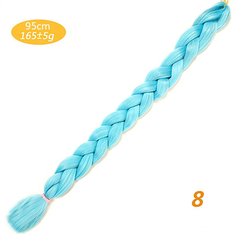 Synthetic Braiding Hair Extensions 82inch 165g Long Jumbo Braids Hair Bulk Purple Pink Gray Blue Pure Color KTB