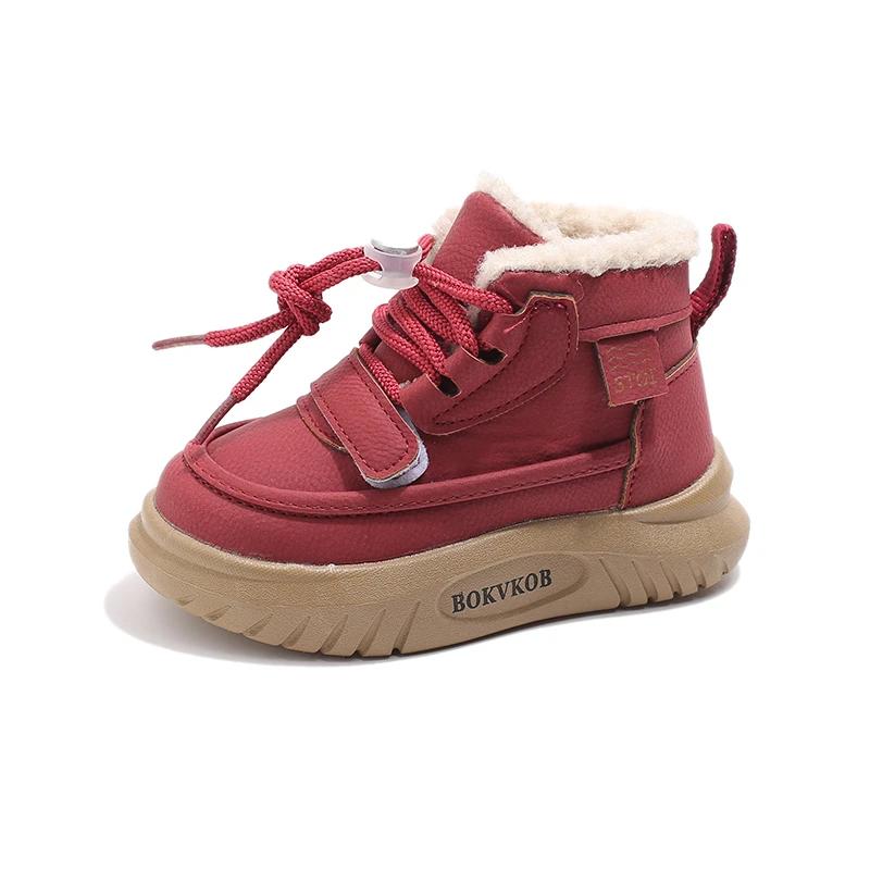 2024 Children Casual Shoes for Girls Boys Winter New Fashion Korean Style Soft Bottom Anti-slippery Versatile Plush Warm Boots