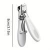 1pc Modern Stainless Steel Toenail Clippers with 45° Beveled Cutting Edge, Splash-Proof, Effortless Grip for Thick/Hard Nails