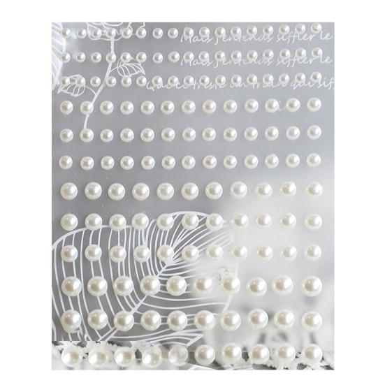 3D Effect Back Glue Nail Pearl Sticker Mini Beauty DIY Nail Art Decoration Manicure Accessory for Makeup