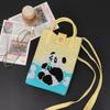 Playful Print Panda Knitted Handbag Stylish Small Crossbody Purse Perfect For Casual Outfits