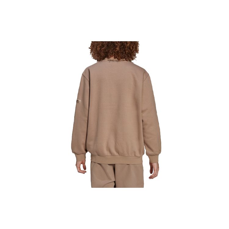 Adidas Originals Trefoil Embroidered Logo Sweatshirt Men Tops Brown HM2664