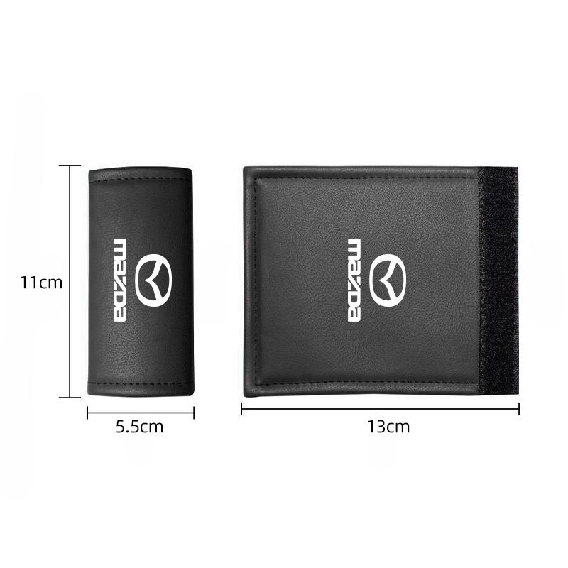 2Pcs Leather Car Door Armrest Cover Roof Handle Covering For Mazda 2 3 6 5 Atenza CX3 CX5 MX5 CX7 Axela CX30 CX90 CX60 CX50 CX9 FF12